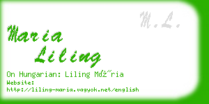 maria liling business card